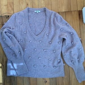 Madewell Light Purple Cozy Sweater with Dots
